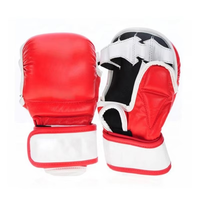Guantes de MMA de Cuero OEM con Logotipo Personalizado, Guantes de Sparring Ecológicos, Ligeros, Transpirables y Duraderos, Equipo de Combate