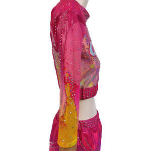 Tenue de cheerleading pour filles, costume de pom-pom girl pour la journée sportive scolaire avec pompons - Product Image 2