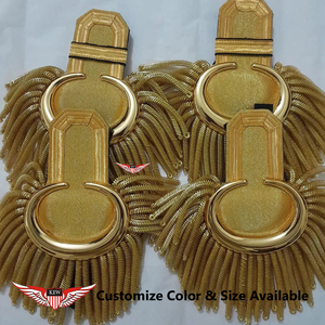 Epaulettes Napoleónicas Ecológicas Personalizadas Hechas a Mano con Flecos y Láminas de Oro para Oficiales, Pliegues de Hombro Ceremoniales - Product Image 2