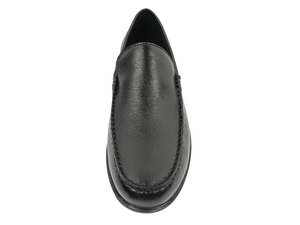 Mocasines de Cuero Genuino Negro para Hombre, Zapatos de Oficina con Punta Cerrada, Acolchados, con Suela de Goma - Product Image 1