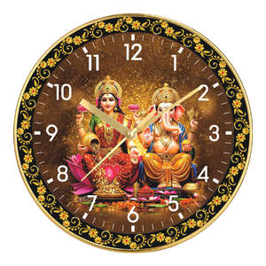 Reloj de Pared Religioso Moderno Liviya con Diseño de Laxmi Ganesh, Personalizable, para Decoración de Sala de Estar u Oficina, Regalo para Navidad o Día de la Madre - Product Image 1