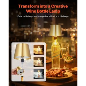 2 Pack Cordless Table <b>Lamp</b> with 5200mAh Rechargeable Battery Stepless Dimming & 3 <b>Adjustable</b> Heights Detachable Desk <b>Lamps</b> - Product Image 3