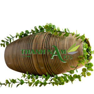 Jarrón de bambú verde ecológico hecho a mano, artesanía de exhibición de mesa minimalista para decoración del hogar y arreglos florales - Product Image 6