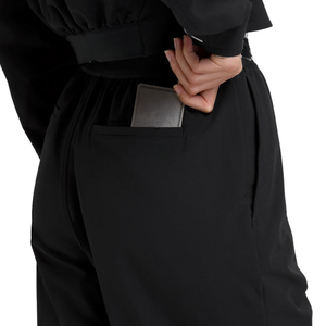 Pantalones Deportivos de Cintura Alta con Bolsillos para Mujer, Estilo Urbano, Modal, Acanalados, Corte Recto - Product Image 5