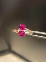 Bague en rubis de Birmanie en argent sterling, bijoux de luxe vintage pour femmes, plaqué rhodium, certifié IGI, coupe ovale, couleur naturelle, tendance