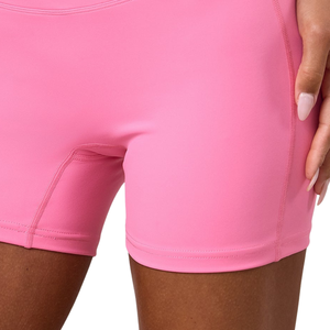 <b>Pink</b> <b>Wrap</b> Over Shorts Women High Waist Gymwear Shorts Stretch Fitness Training Activewear Workout Performance Wear - Product Image 5