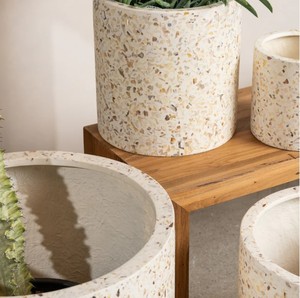 Maceta Moderna de Lujo con Diseño de Terrazo, Maceta Grande de Cemento, Minimalista, Diferentes Tamaños, para Interiores y Exteriores, Decoración del Hogar - Product Image 5