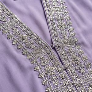 ชุดอาบายะผ้าเรยอนเนื้อดีหรูหราสำหรับผู้หญิง สีตามสั่ง ปักลายด้วยผ้าไหม ชุดยาวสง่างาม เหมาะสำหรับงานอีด งานแต่งงานในฤดูใบไม้ผลิ รุ่นใหม่ - Product Image 4