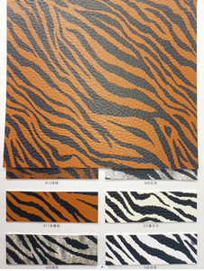Simili cuir PVC imprimé peau de zèbre, effet gaufré, toucher simili cuir de vache véritable, tissu PU, cuir artificiel pour chaussures, sacs, vêtements - Product Image 2