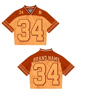 Best Seller Custom Football Jersey Football Uniform Crop Jersey Top Custom Cropped Tee Shirt - Product Image 5