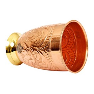 Bulk Order Copper Glass Tumbler Supplier Ayurvedic Drinking Water Cup Export Metal <b>Drinkware</b> Manufacturer - Product Image 5