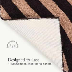 Tapis de bain personnalisés pour la maison, tapis de toilette, tapis de bain en microfibre ondulée - Product Image 5