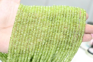Cuentas de Peridoto Facetadas Redondas de 6mm al por Mayor, Hebras de Excelente Calidad para la Elaboración de Joyería - Product Image 4