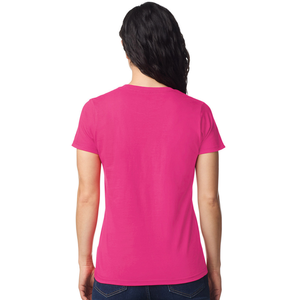 Camiseta de Mujer de Peso Medio en Color Heliconia, Algodón Suave, Manga Corta, Cómoda, Informal, Básica, de Primera Calidad - Product Image 2