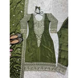 Beautiful <b>Indian</b> & <b>Pakistani</b> <b>Clothing</b> Top Dupatta Embroidery Coding Sequence Work - Product Image 6