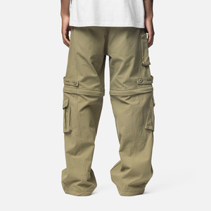 High Quality Heavyweight Men Cotton Cargo Pants Multi Pocket Side Pocket <b>Drawstring</b> Plus Size Casual Loose Fit Cargo <b>Trousers</b> - Product Image 3
