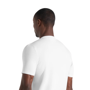 Camisetas de algodón de manga corta con cuello redondo para hombre, ajuste regular, estampado en el pecho, espalda lisa, estilo casual minimalista, venta al por mayor, OEM personalizado - Product Image 4