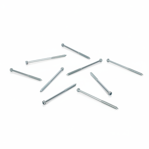 Tornillos parciales de acero al carbono con cabeza ranurada, doble extremo, zincados, métricos/pulgadas, grado industrial PDC, Clase 4.8 6.8, Modelo 15 - Product Image 2