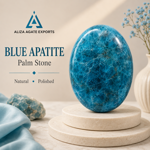 Piedra de Apatita Azul Natural Tallada a Mano, Piedra de Bolsillo de Cristal Azul Grande, Piedra de la Preocupación, Decoración del Hogar, Regalos de Meditación, Venta al por Mayor a Granel - Product Image 2