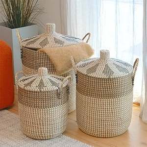 Eco-Friendly Natural Rattan <b>Basket</b> for <b>Storage</b> - Handmade Wicker Organizer - Product Image 3