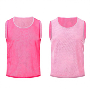 Chaleco de entrenamiento de malla verde, transpirable, sin mangas, para actividades de equipo. - Product Image 3