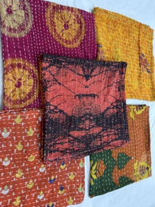 All Season Wholesale Custom Pure Cotton Vintage Handmade Rectangle Kantha Table <b>Runners</b> Multi-color Reusable for Dinner - Product Image 3