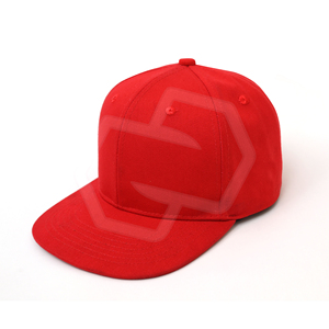 Casquette de baseball rouge à 6 panneaux, unie, à visière plate, style snapback, avec œillets, respirante, sportive, la plus vendue, faible MOQ, réglable - Product Image 1