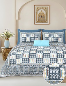 Parure de lit Alankar personnalisable, imprimée à la main, 100% coton de qualité, motif floral, 3 pièces, 200TC, 40 fils, toutes saisons - Product Image 3