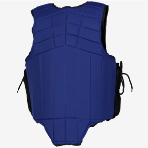 Protector de cuerpo ecuestre personalizado con panel de diamantes azul real, chaleco de seguridad para montar a caballo con cordones laterales, OEM - Product Image 1
