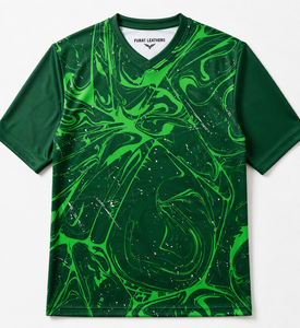 Maillot de basketball pour homme FURAT LEATHERS, col en V, impression sublimée, polyester respirant, manches courtes, coupe classique, nom d'équipe personnalisé - Product Image 1