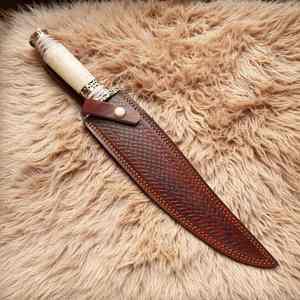Cuchillo de Camping Multifuncional Hecho a Mano con Acero de Damasco, Mango de Plástico, Grado Industrial, Longitud Personalizable, Duradero y Ligero - Product Image 4