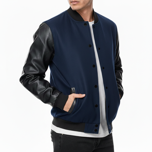 Wholesale Price Custom Made High Quality Baseball Jacket Team Wear Breathable Plus Size <b>Winter</b> Button Up Men Jacket Cheap Price - Product Image 3
