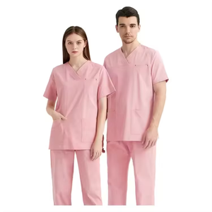 Hospital Uniforms <b>Sets</b> for <b>Doctor</b> Nurse with Breathable Fabric and Custom Embroidery Logo Scrub <b>Sets</b> - Product Image 3