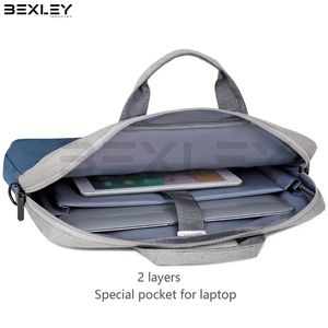 Sacoche d'affaires durable bicolore avec bandoulière, service OEM ODM, prix de gros, sacs pour ordinateur portable en polyester Oxford résistant - Product Image 5