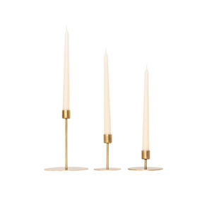 Juego de 2 candelabros de diseño moderno en oro, elegantes soportes de metal para velas, para bodas, banquetes, fiestas, decoración de mesa para el hogar, en oferta. - Product Image 4