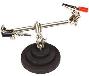Support de test de bijoux SUNTOOLS/STIPL avec pince crocodile, bras réglables en acier inoxydable, base noire, pour précision en bijouterie - Product Image 2