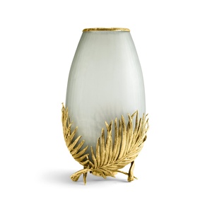 Vase décoratif moderne Saleem International 2026, vase décoratif antique, vase décoratif fait main, vase décoratif design, fleur en métal ginkgo - Product Image 2