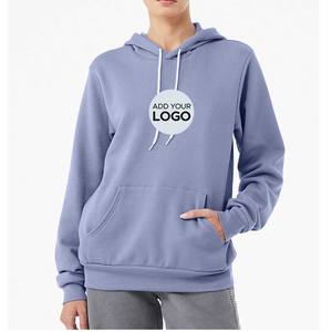 เสื้อฮู้ดผ้าฝ้ายคอมบ์ริงสปันฟลีซแบบเรียบ สำหรับผู้ชายและผู้หญิง ทรงปกติ - Product Image 2