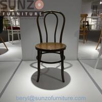 Chaise Thonet en bois courbé en plastique de résine blanche pour la salle à manger d'hôtel de restaurant de mariage