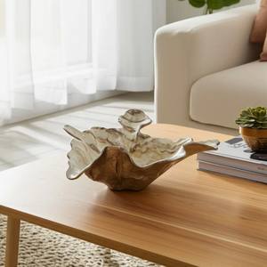 Cuenco Decorativo Minimalista de Aluminio con Forma Abstracta, Revestimiento de Esmalte, Centro de Mesa Artístico Moderno, Decoración de Lujo para el Hogar, Diwali - Product Image 1