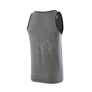 Men's <b>Orange</b> V-Neck Sleeveless <b>Tank</b> <b>Top</b> Solid Color Knitted Cotton Casual Vest Regular Fit Breathable - Product Image 5