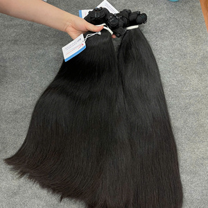 Extensiones de Cabello Humano Natural Liso sin Procesar 2026, Doble Trama, Cutícula Alineada, Color Natural, Cabello Crudo de Vietnam, Sin Vapor - Product Image 4