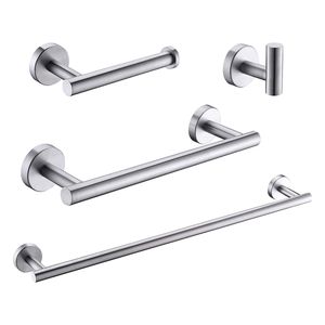 Set di 4 Accessori per Bagno in Acciaio Inox Spazzolato, Portasciugamani e Portaoggetti Premium per il Tuo Bagno - Product Image 4