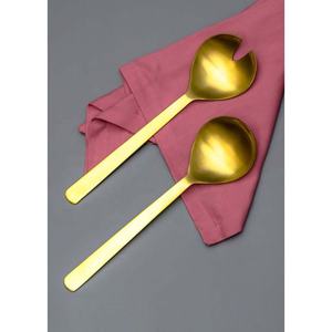 Salade service ensemble métal décoratif Simple or miroir poli ananas fin poignée mariage maison Table salade serveur cuillère - Product Image 5