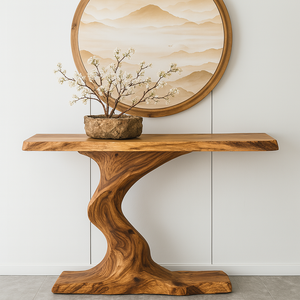 Table en bois massif naturel faite à la main Table console vintage Dessus de table de ferme fabriqué à partir du Vietnam - Product Image 3