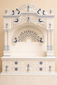 Mandapam de estilo sureño indio para el hogar, Gopuram de madera de teca tallado a mano, Mandir, Compre un santuario tradicional para el hogar con almacenamiento, Dallas - Product Image 6