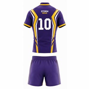 Uniforme de Rugby Personalizado al por Mayor, 100% Poliéster, Impresión por Sublimación, Uniforme de Rugby Personalizado para Jóvenes, Universitarios y Hombres - Product Image 3