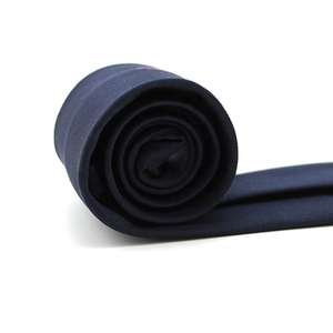 Cravate personnalisée en gros-grain jacquard tissé rose avec logo éclair, bleu marine, pour hommes d'affaires et clubs - Product Image 5