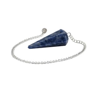Pendentif en cristal de sodalite le plus vendu, forme conique, poli, sculpté, magnifique outil de radiesthésie, guérison énergétique, vente en gros - Product Image 6