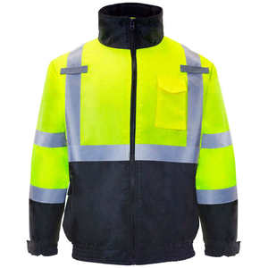 <b>High</b> <b>Visibility</b> Waterproof <b>Softshell</b> Safety <b>Jacket</b> Hooded Winter Workwear Style Safety <b>Jacket</b> - Product Image 1